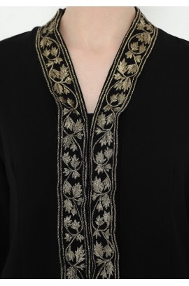 Lyne Halim Blouse Kutubaru Bordir, Hitam 8290